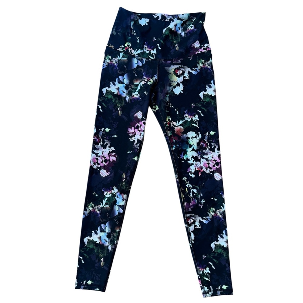 Old Navy Active Women’s Black Multi-Floral Extra High-Waisted PowerSoft Leggings